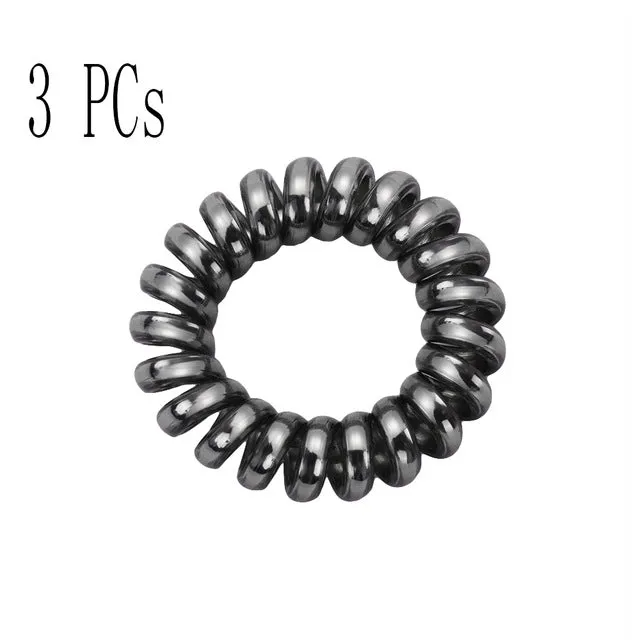 1PC Fashion Elastic Gum Telephone Wire Hair Bands Girls Hair Accessories Rubber Band Headwear Hair Rope Spiral Shape Hair Ties