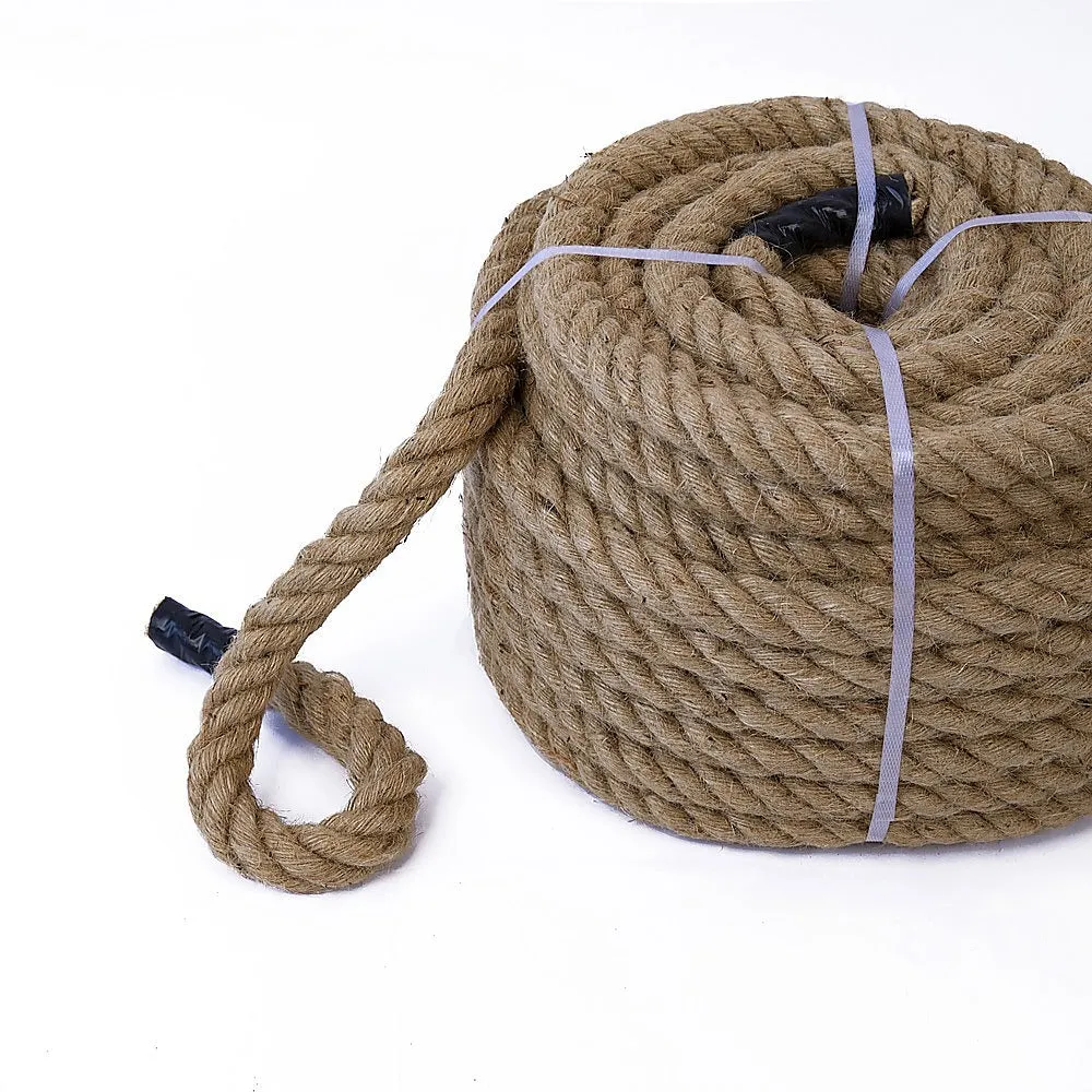 35m 100% Natural Jute Rope Twisted Decking Cord | Garden | Boating | Sash | Camping | 32mm