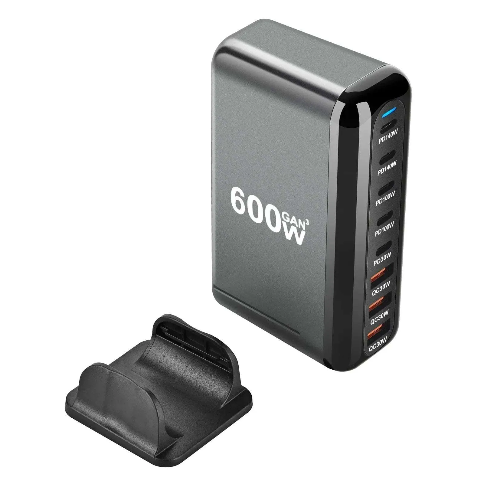 600W & 500W GaN USB-C Charging Hub  8-in-1 Fast Charger, 140W Output, Multi-Port Adapter