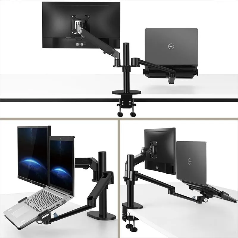 Adjustable Desktop Stand for 17-32 and 12-17 Monitors - Aluminum