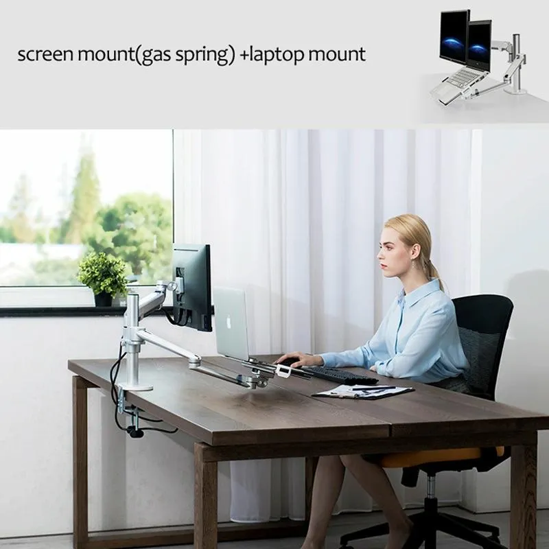 Adjustable Desktop Stand for 17-32 and 12-17 Monitors - Aluminum