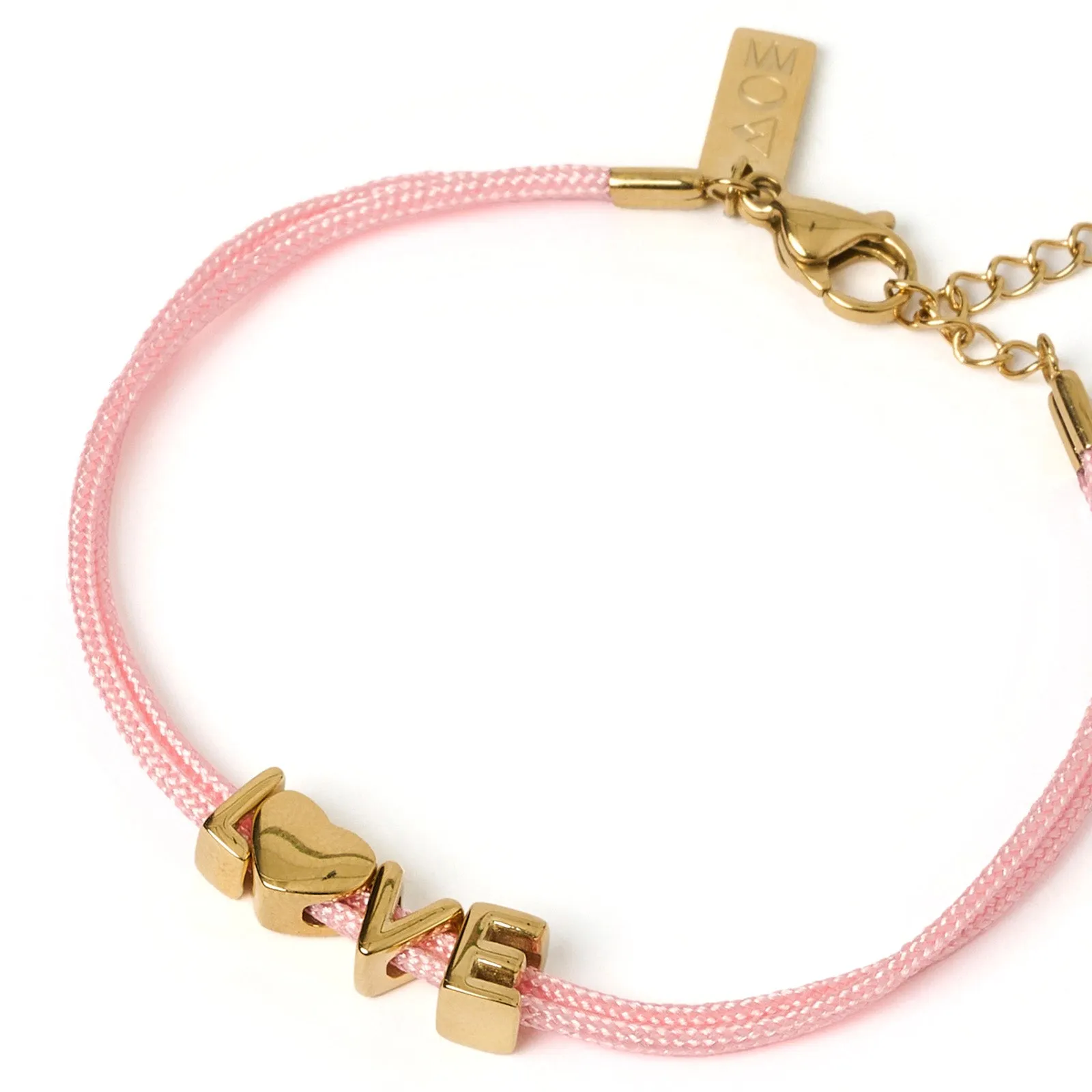 Alphabet String Bracelet - Rose