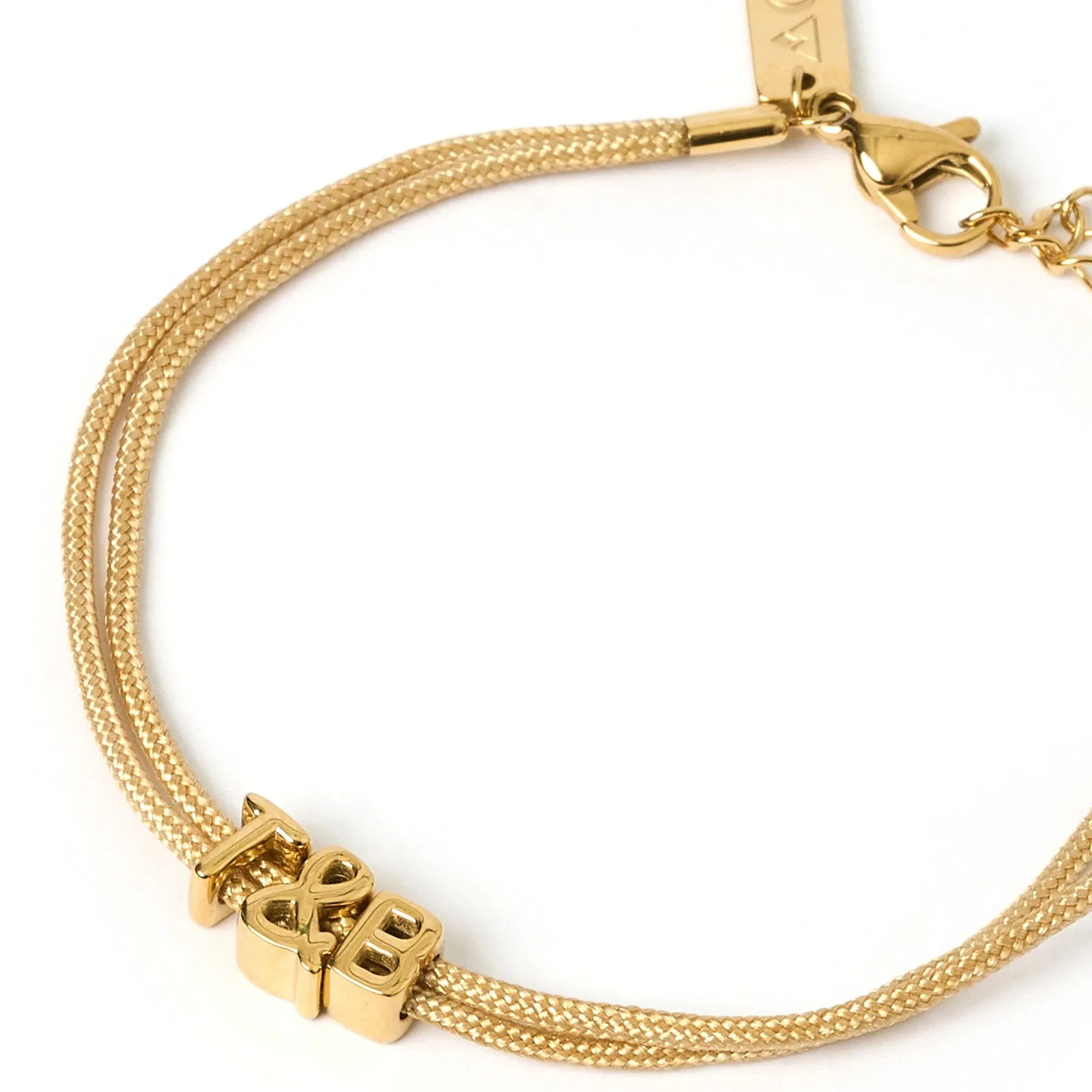Alphabet String Bracelet - Sand