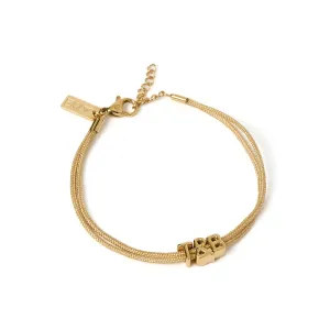 Alphabet String Bracelet - Sand