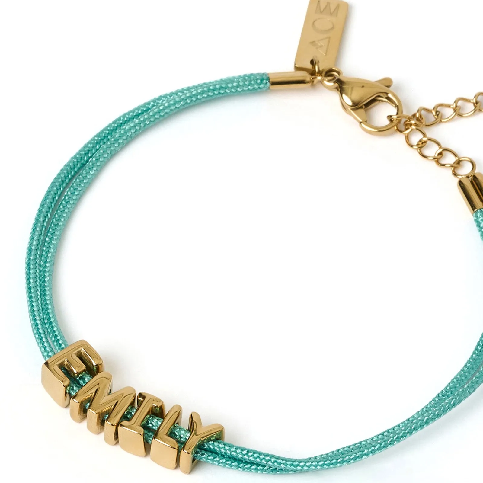 Alphabet String Bracelet - Sky