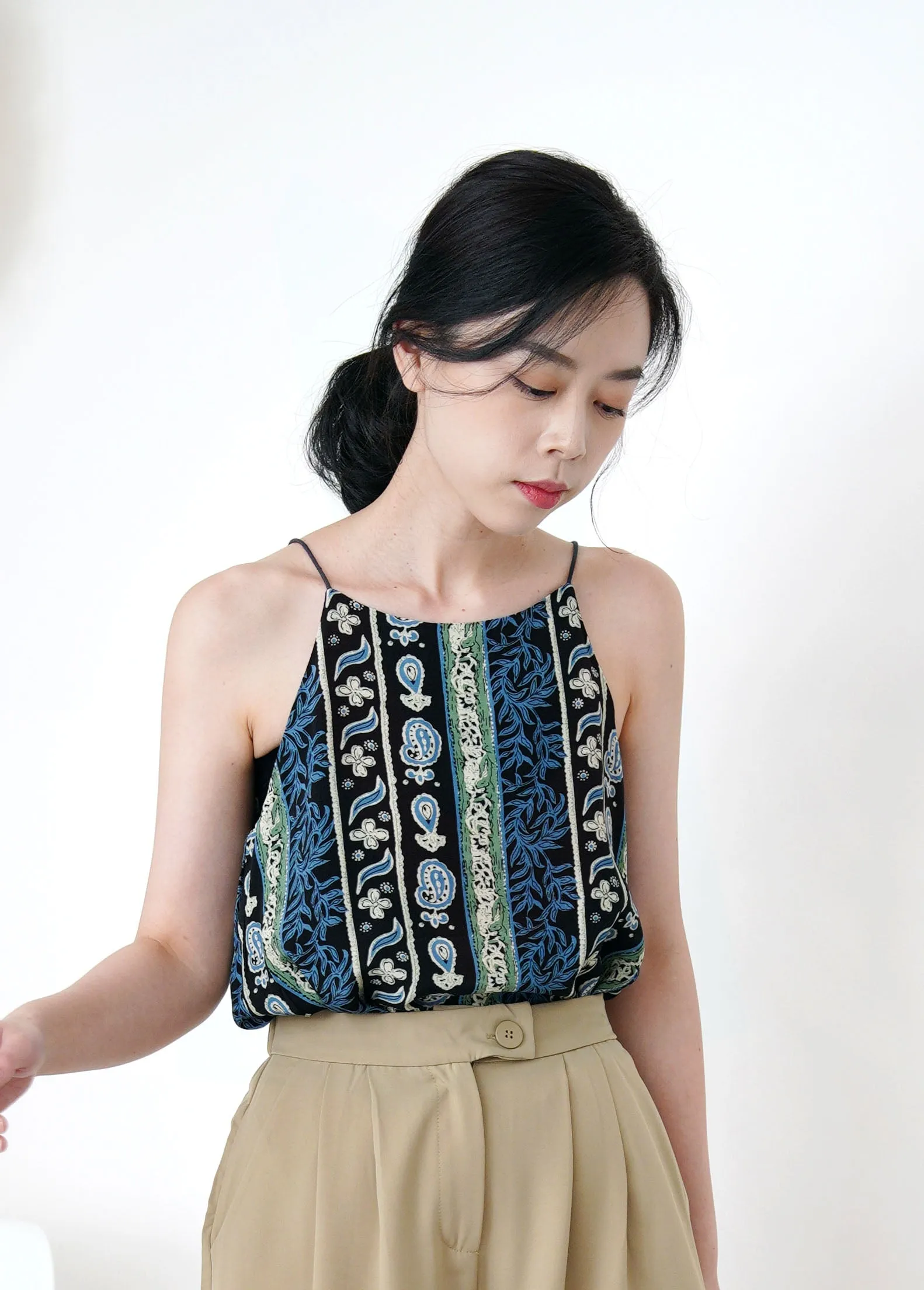 Blue nation pattern cami