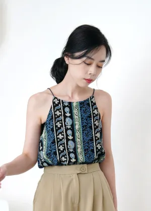 Blue nation pattern cami