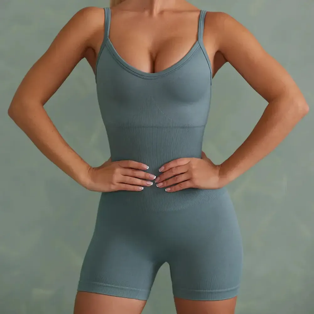 Fitness Jumpsuit Short Leg For Sports And Yoga