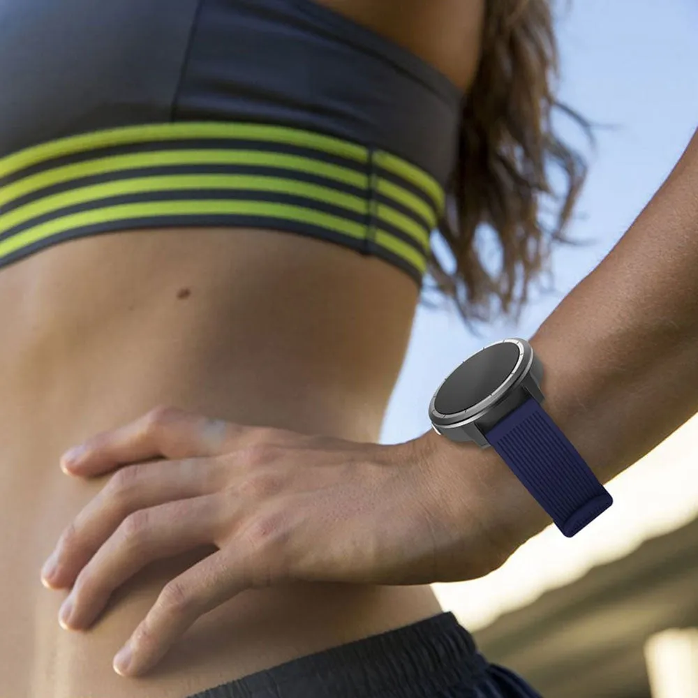 Garmin replacement grip sport armband made of silicone with 20mm lug width (wrist circumference: 173-213mm) - Dark blue