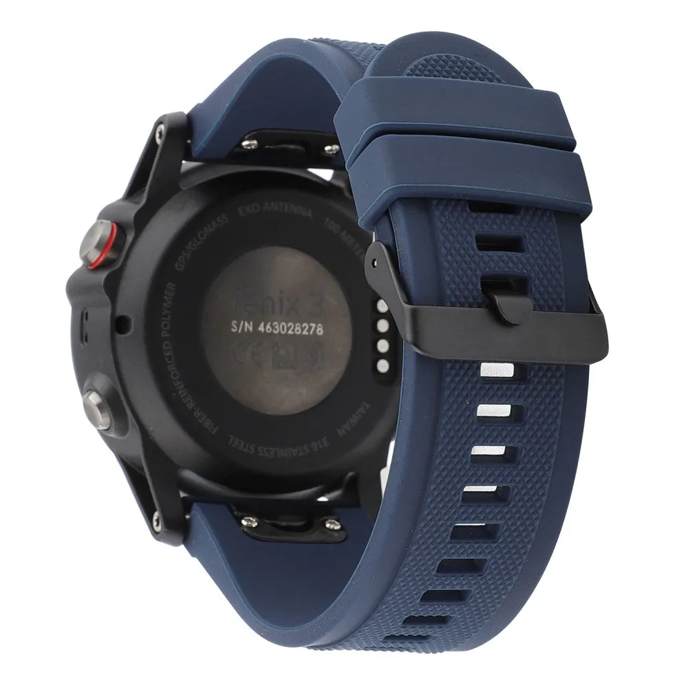 Garmin replacement grip sport armband made of silicone with 22mm quick release (wrist circumference: 162-247mm) - Blue