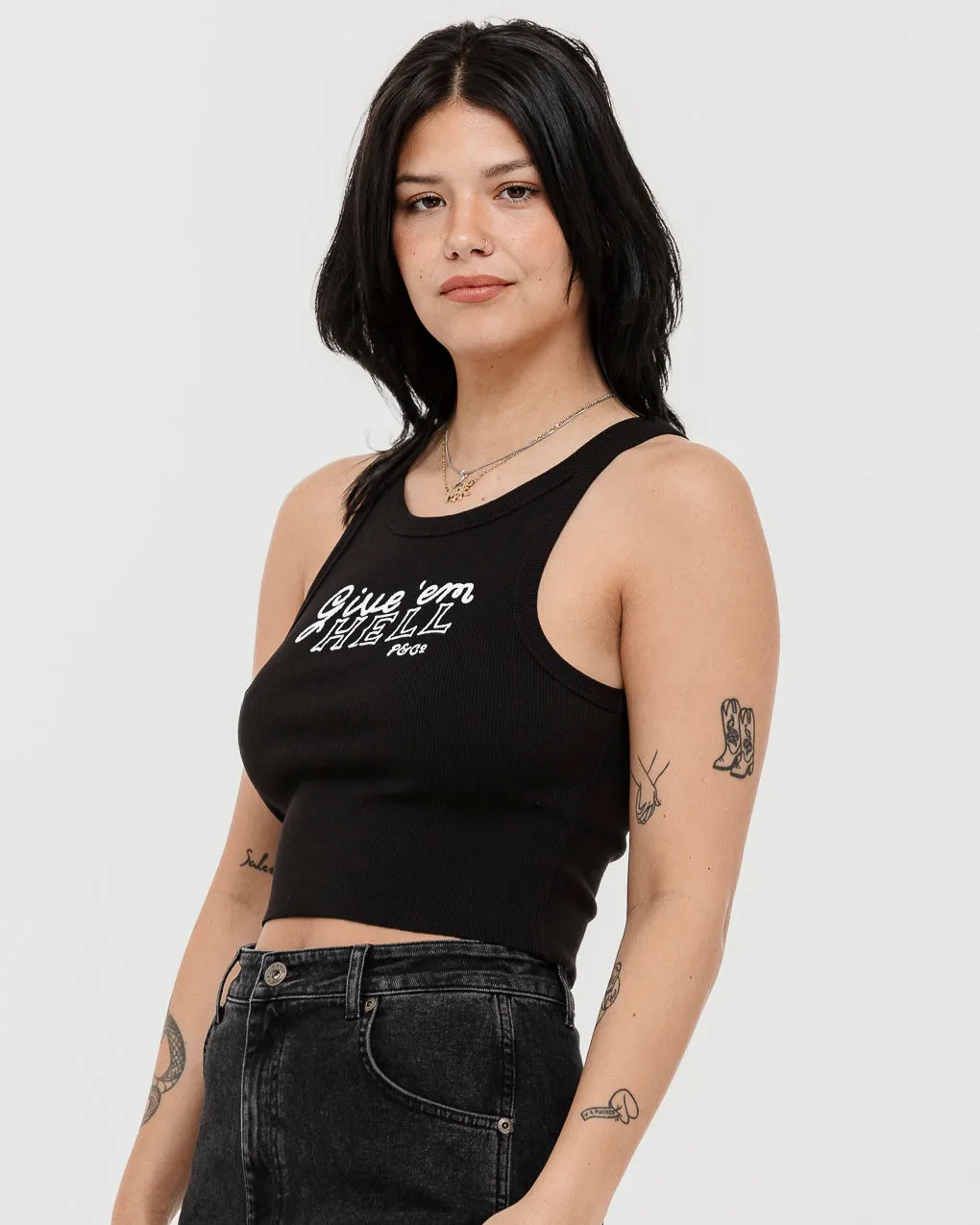 Give 'Em Hell Vest - Washed Black