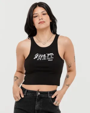 Give 'Em Hell Vest - Washed Black