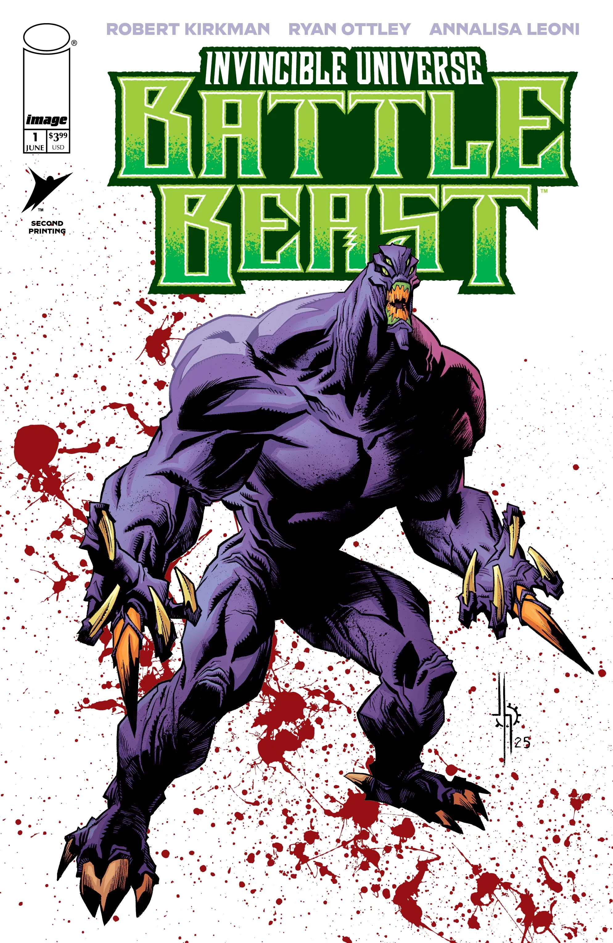 INVINCIBLE UNIVERSE BATTLE BEAST #1 2ND PRINTING COVER B JASON HOWARD VARIANT