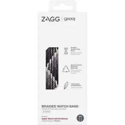 Open Box - ZAGG Gear4 Braided Apple Watch Band 45/44/42mm FG MD - Storm