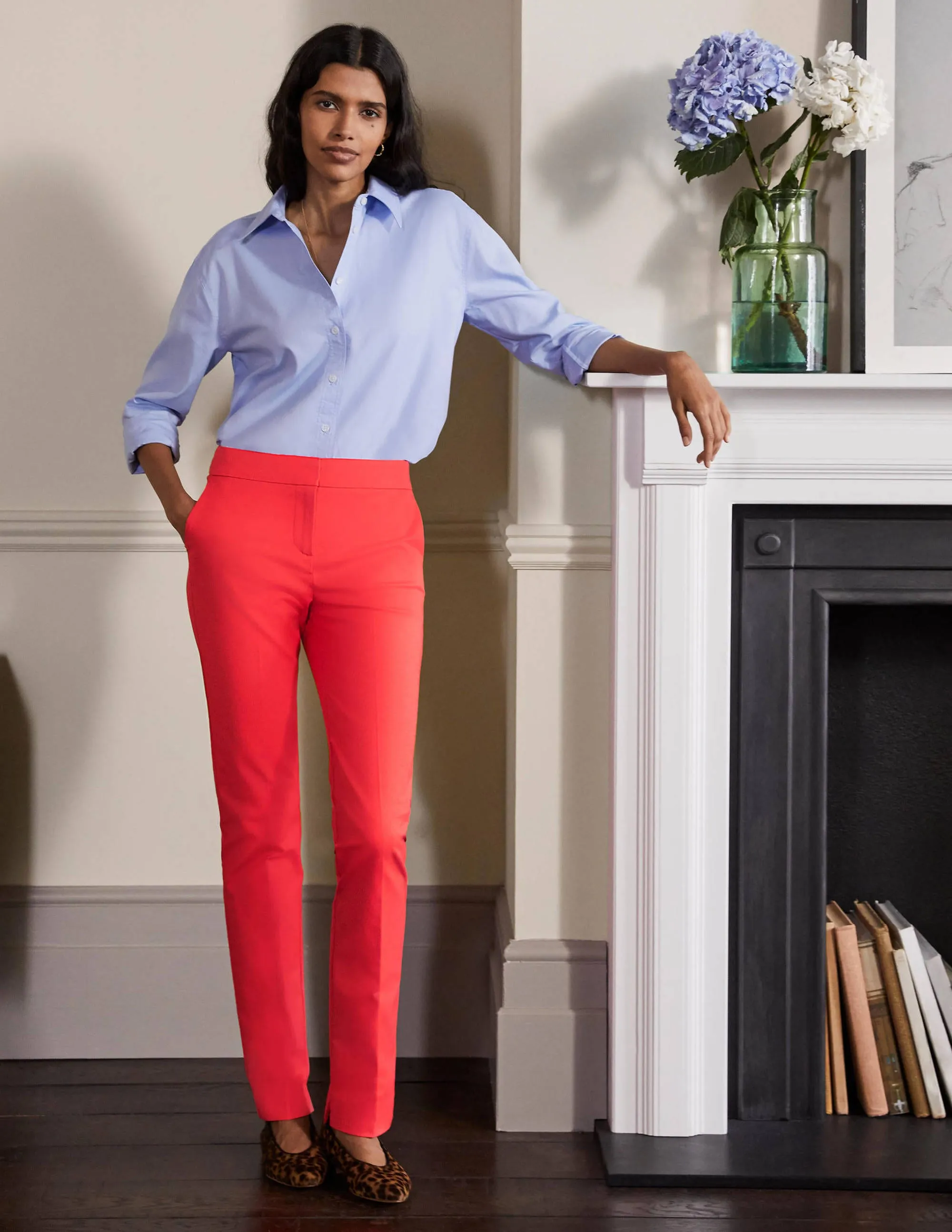 Richmond Trouser-Bright Coral