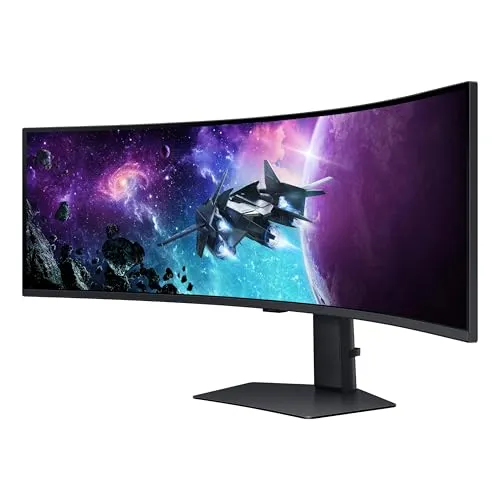 SAMSUNG 49" Odyssey G9 (G95C) Series DQHD 1000R Curved Gaming Monitor, 240Hz, 1ms(GtG), DisplayHDR 1000, AMD FreeSync Premium Pro, Eye Saver Mode, Auto Source Switch , LS49CG950ENXZA, 2024