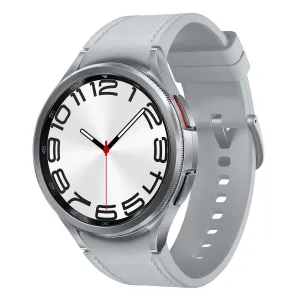 Samsung Galaxy Watch 6 Classic 47mm Bluetooth Smartwatch, Rotating Bezel, Fitness Tracker, Personalized HR Zones, Advanced Sleep Coaching, Heart Monitor, BIA Sensor, Health Insights, US Version Silver