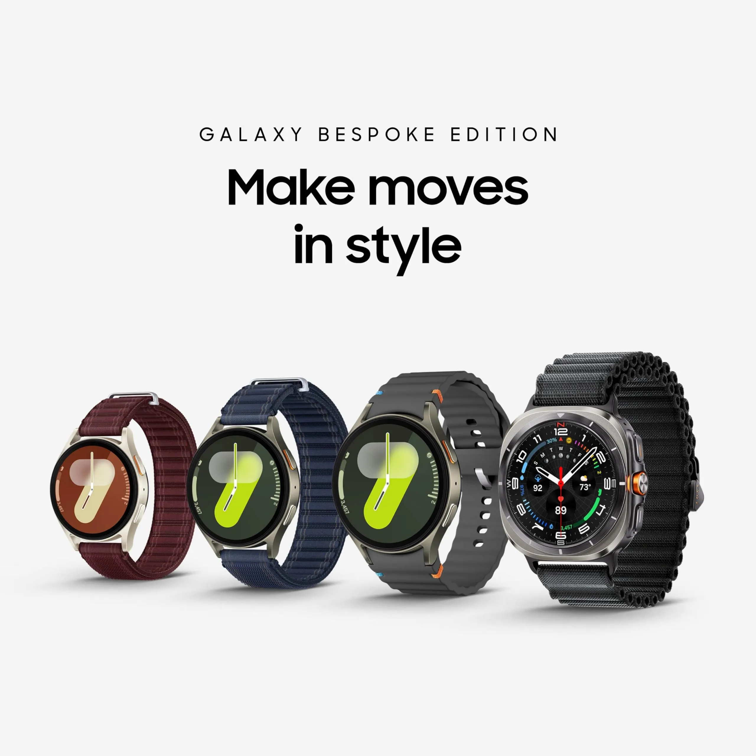 SAMSUNG Galaxy Watch 7 Bespoke Edition 44mm Bluetooth AI Smartwatch w/Energy Score, Wellness Tips, Heart Rate, Sleep, Fitness, Dark Gray Sport Band, Green, US Version, 1Yr Manufacturer Warranty