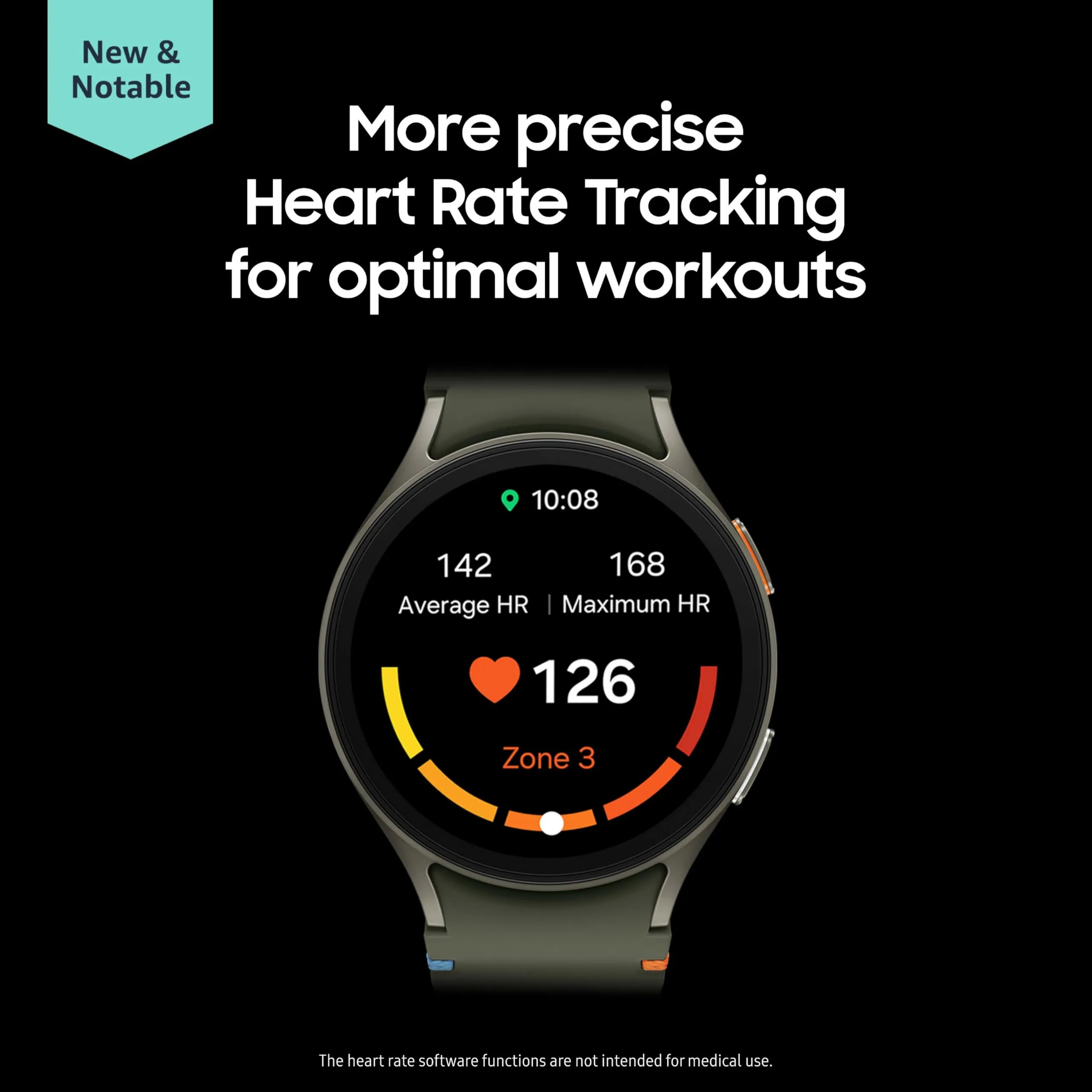 SAMSUNG Galaxy Watch 7 Bespoke Edition 44mm Bluetooth AI Smartwatch w/Energy Score, Wellness Tips, Heart Rate, Sleep, Fitness, Dark Gray Sport Band, Green, US Version, 1Yr Manufacturer Warranty