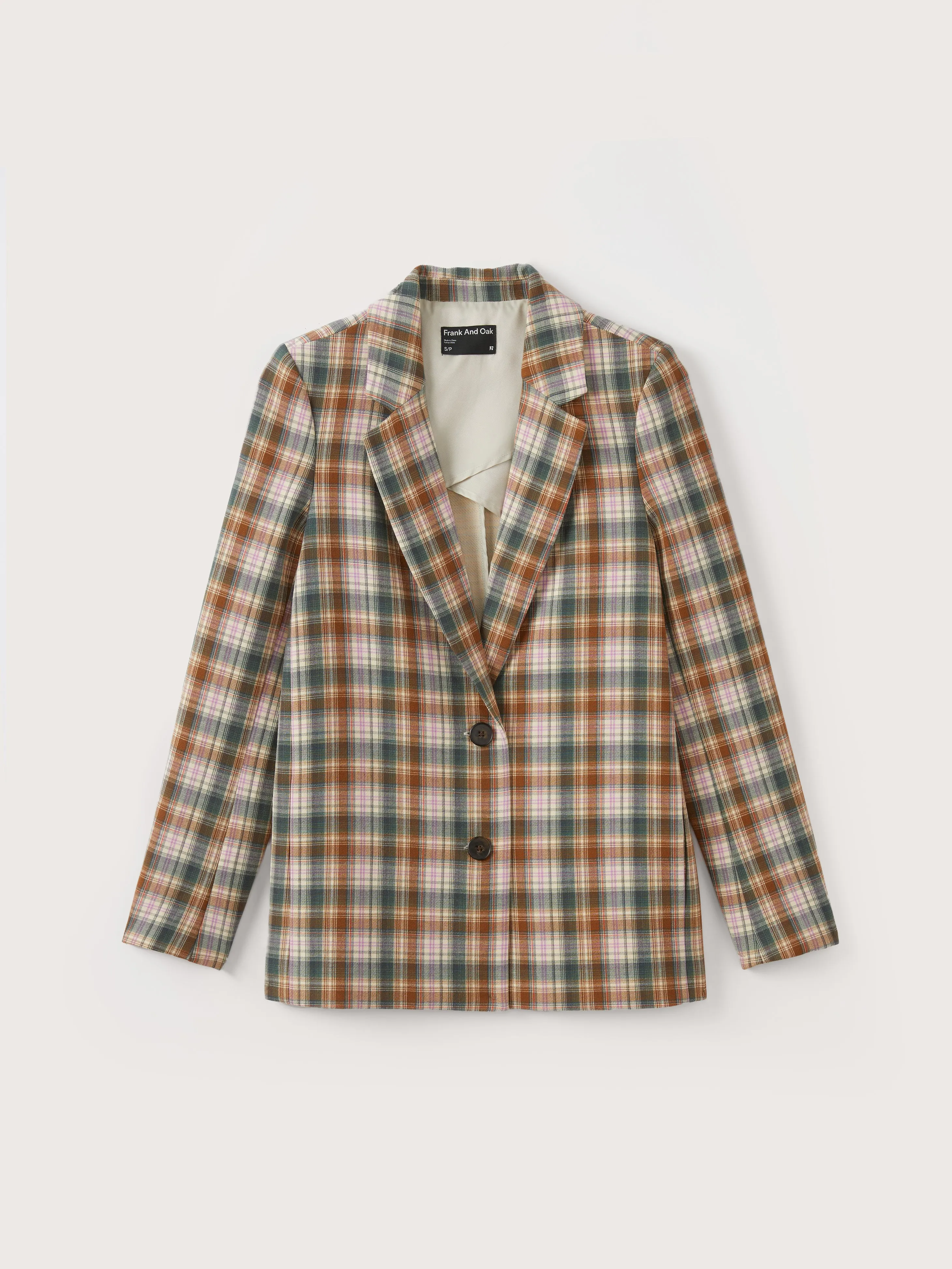 The Plaid Blazer in Smoked Green