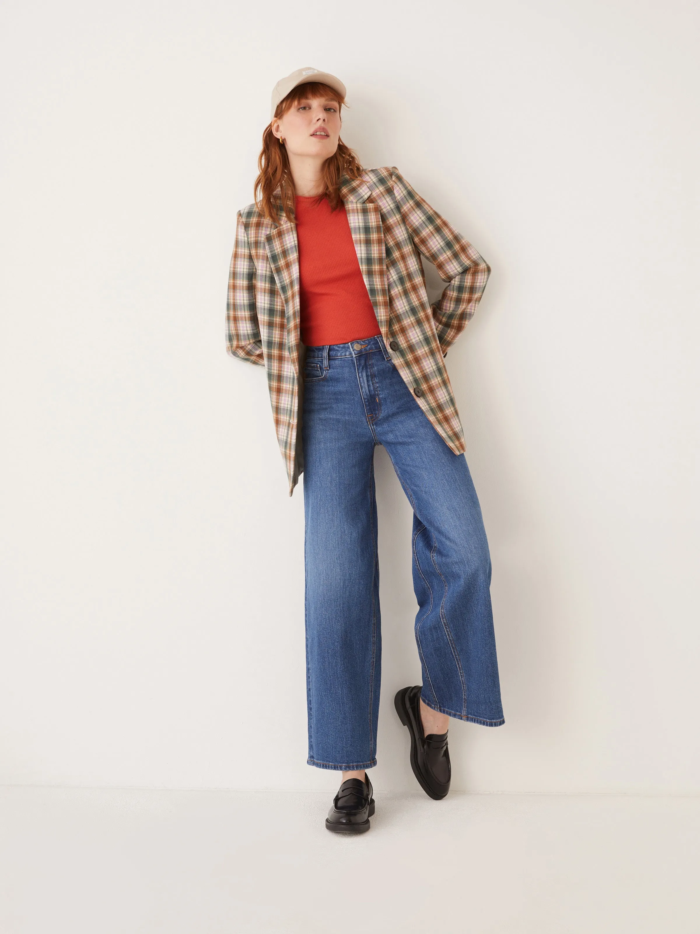 The Plaid Blazer in Smoked Green