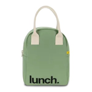 Zipper Lunch Bag - 'Lunch' in Moss by Fluf